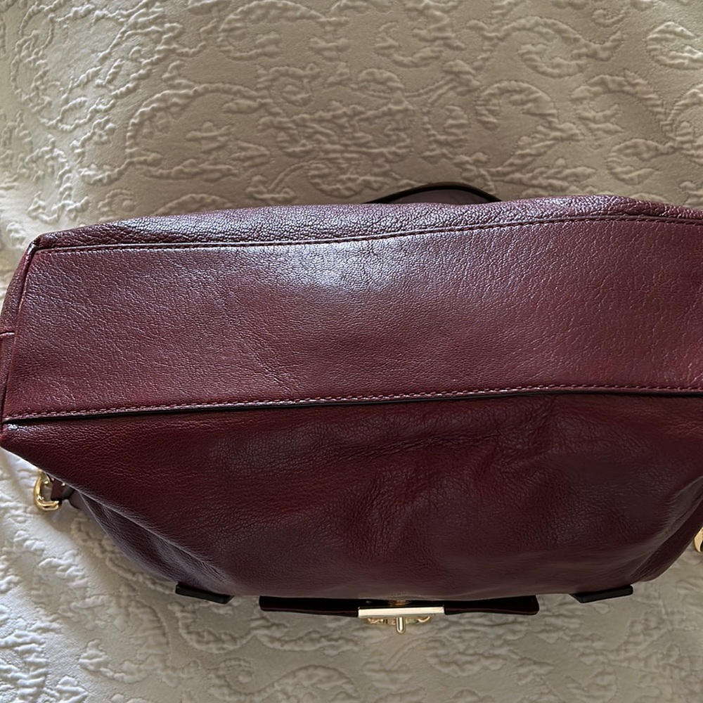 NWOT Michael Kors Burgundy Satchel - Picture 5 of 13
